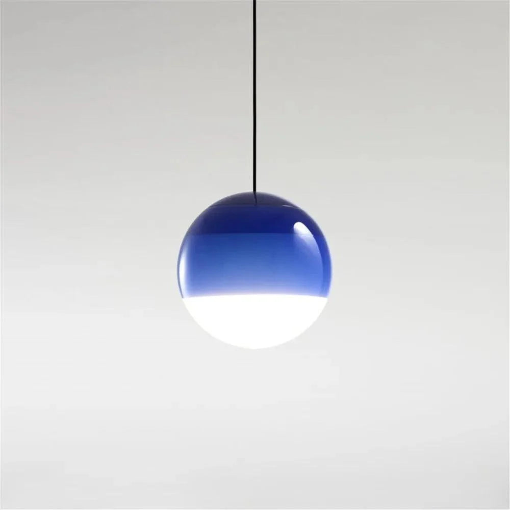 Lámpara Colgante Dipping de Vidrio – Iluminación Artística Decorativa-Ceiling Light Fixtures-Hogar88-Azul-15cm-Hogar88