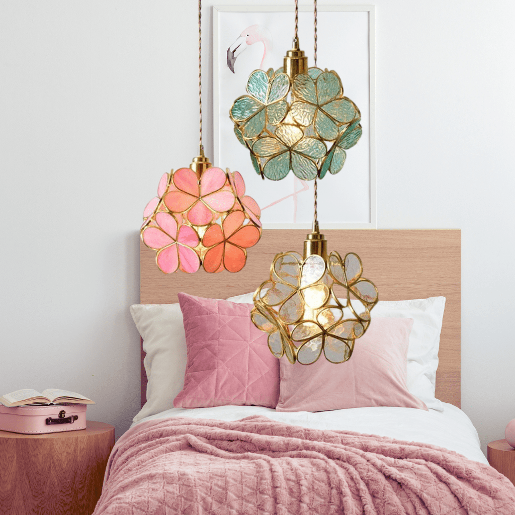 Lámpara Colgante Floral Nórdica de Cristal – Luz Cálida Decorativa-Ceiling Light Fixtures-Hogar88-Hogar88