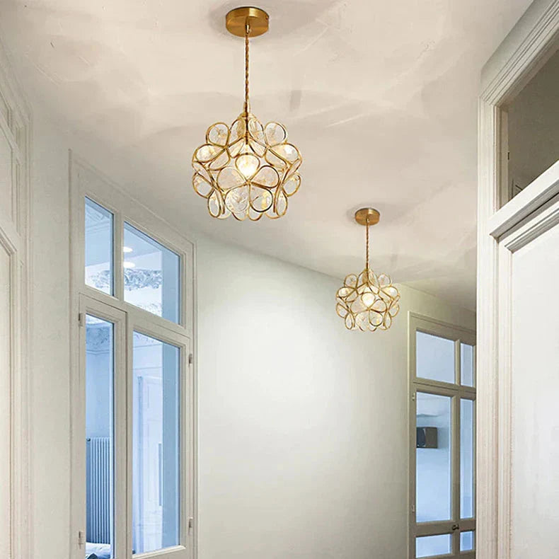 Lámpara Colgante Floral Nórdica de Cristal – Luz Cálida Decorativa-Ceiling Light Fixtures-Hogar88-Hogar88