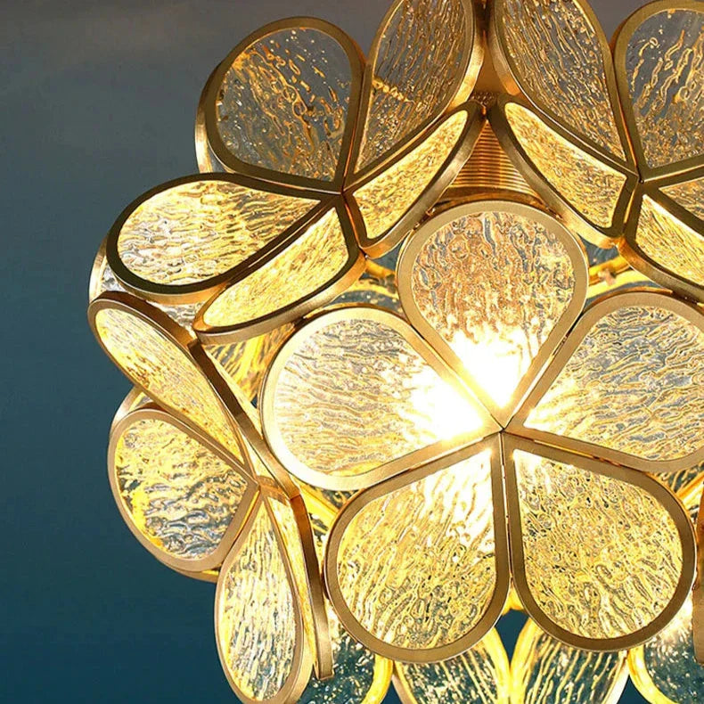 Lámpara Colgante Floral Nórdica de Cristal – Luz Cálida Decorativa-Ceiling Light Fixtures-Hogar88-Hogar88