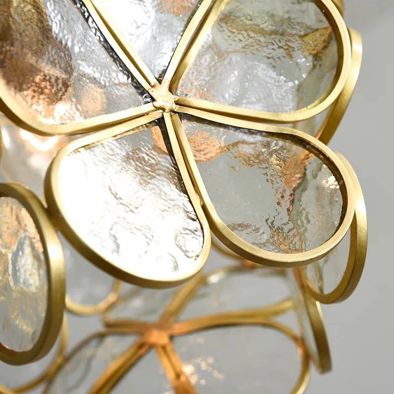 Lámpara Colgante Floral Nórdica de Cristal – Luz Cálida Decorativa-Ceiling Light Fixtures-Hogar88-Hogar88