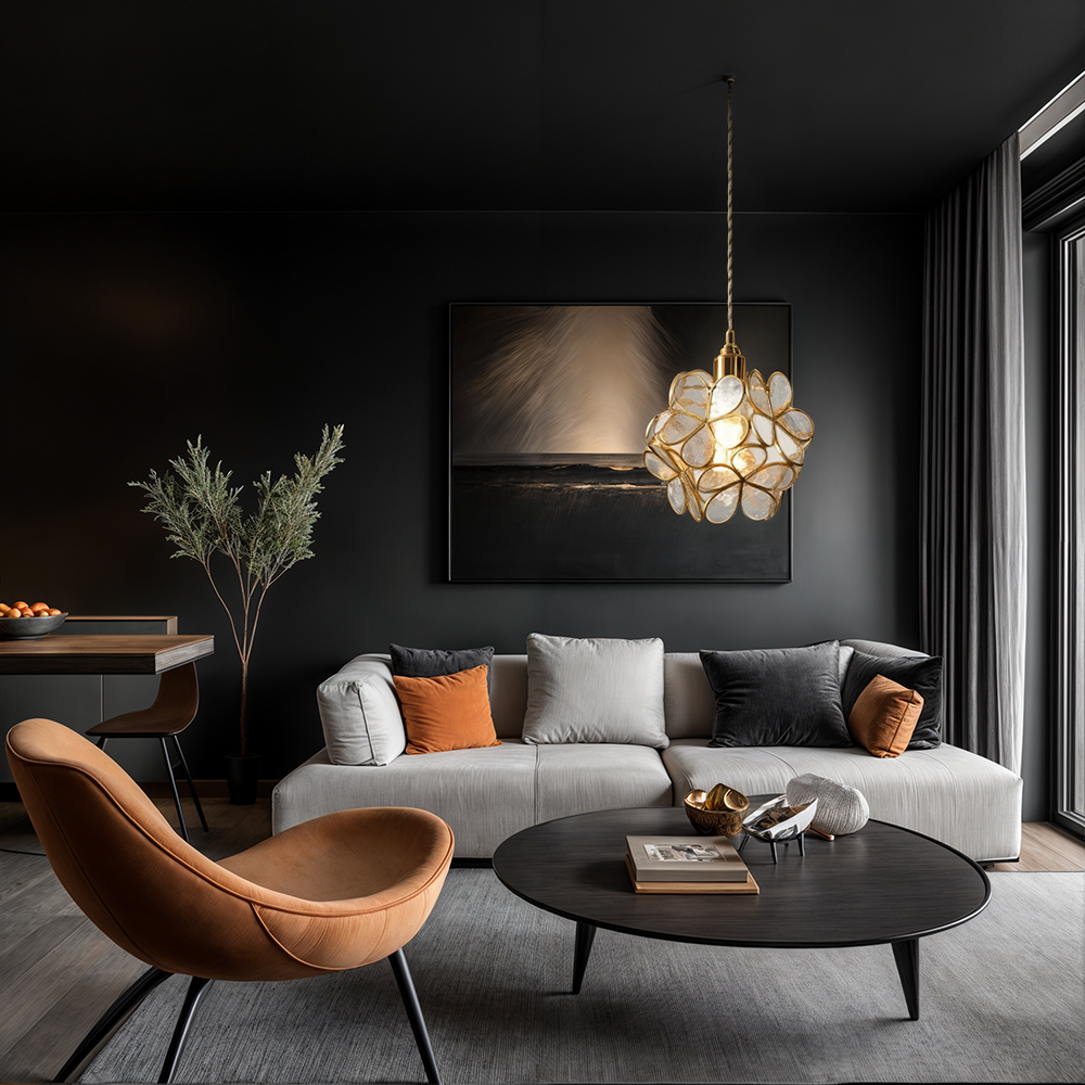 Lámpara Colgante Floral Nórdica de Cristal – Luz Cálida Decorativa-Ceiling Light Fixtures-Hogar88-Hogar88