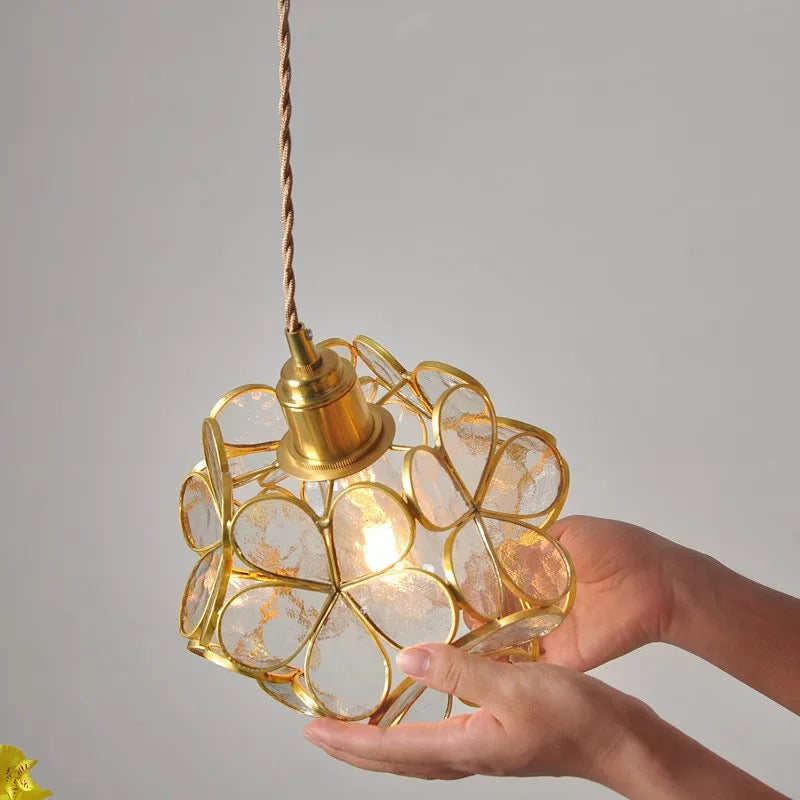 Lámpara Colgante Floral Nórdica de Cristal – Luz Cálida Decorativa-Ceiling Light Fixtures-Hogar88-Hogar88
