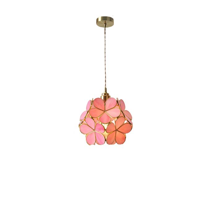 Lámpara Colgante Floral Nórdica de Cristal – Luz Cálida Decorativa-Ceiling Light Fixtures-Hogar88-Rosa-Hogar88