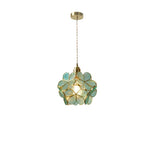 Lámpara Colgante Floral Nórdica de Cristal – Luz Cálida Decorativa-Ceiling Light Fixtures-Hogar88-Verde-Hogar88