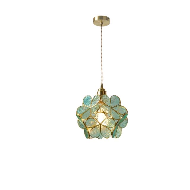 Lámpara Colgante Floral Nórdica de Cristal – Luz Cálida Decorativa-Ceiling Light Fixtures-Hogar88-Verde-Hogar88
