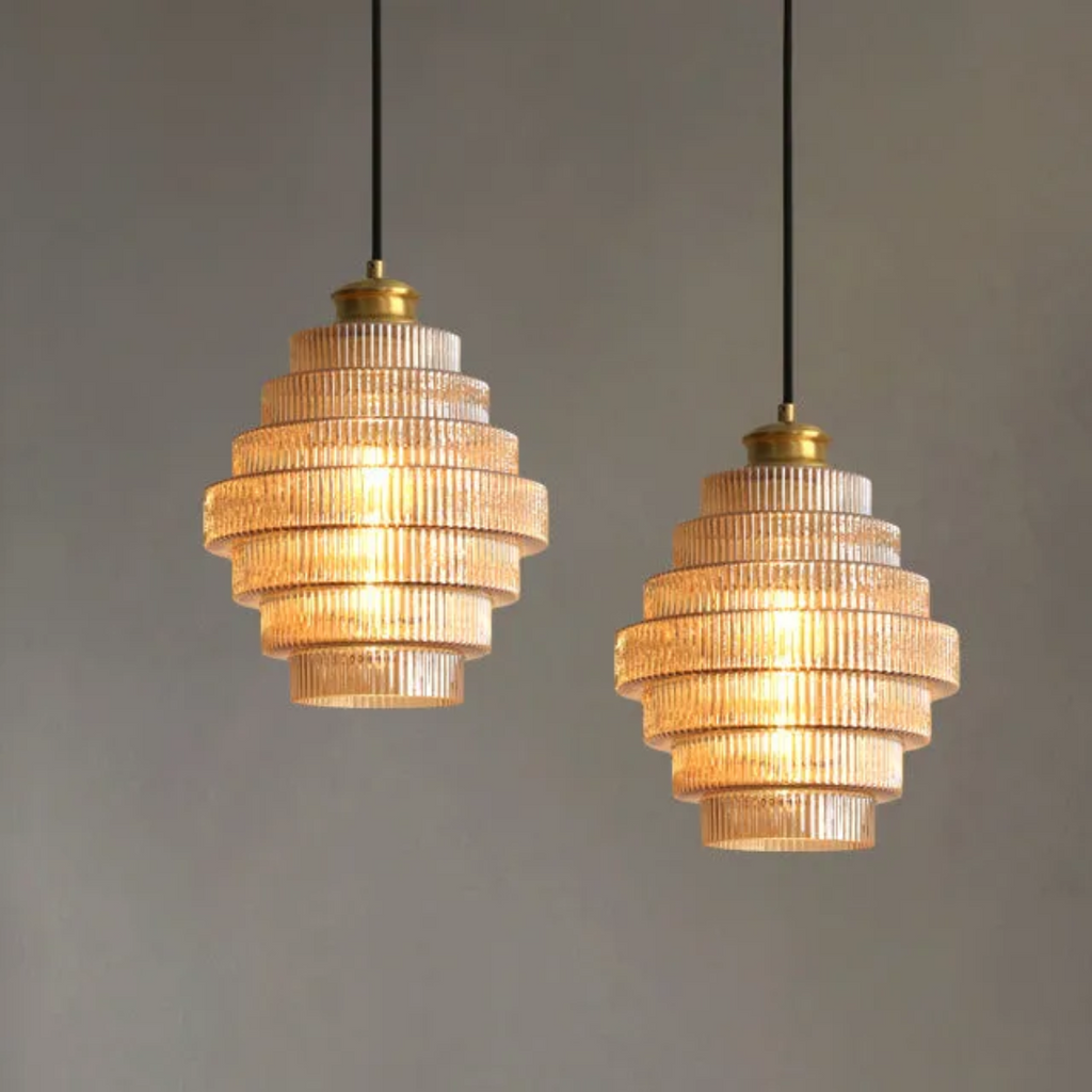 Lámpara Colgante LED de Estilo Nórdico Retro – Hierro y Vidrio para un Ambiente Elegante y Sofisticado-Pendant Lamp-Hogar88-Hogar88