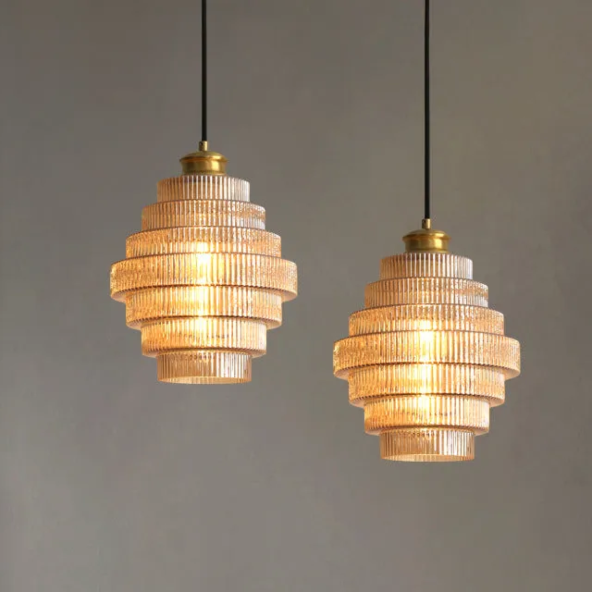 Lámpara Colgante LED de Estilo Nórdico Retro – Hierro y Vidrio para un Ambiente Elegante y Sofisticado-Pendant Lamp-Hogar88-Hogar88