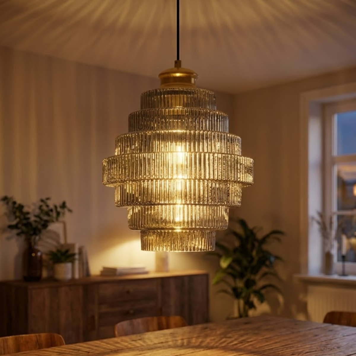 Lámpara Colgante LED de Estilo Nórdico Retro – Hierro y Vidrio para un Ambiente Elegante y Sofisticado-Pendant Lamp-Hogar88-Hogar88