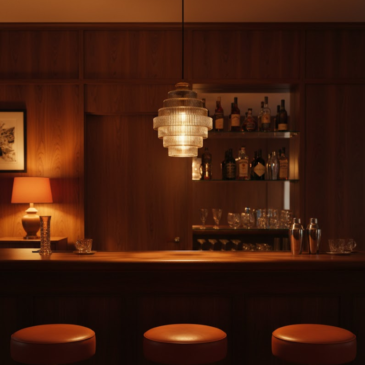 Lámpara Colgante LED de Estilo Nórdico Retro – Hierro y Vidrio para un Ambiente Elegante y Sofisticado-Pendant Lamp-Hogar88-Hogar88