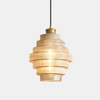 Lámpara Colgante LED de Estilo Nórdico Retro – Hierro y Vidrio para un Ambiente Elegante y Sofisticado-Pendant Lamp-Hogar88-Oro-Hogar88