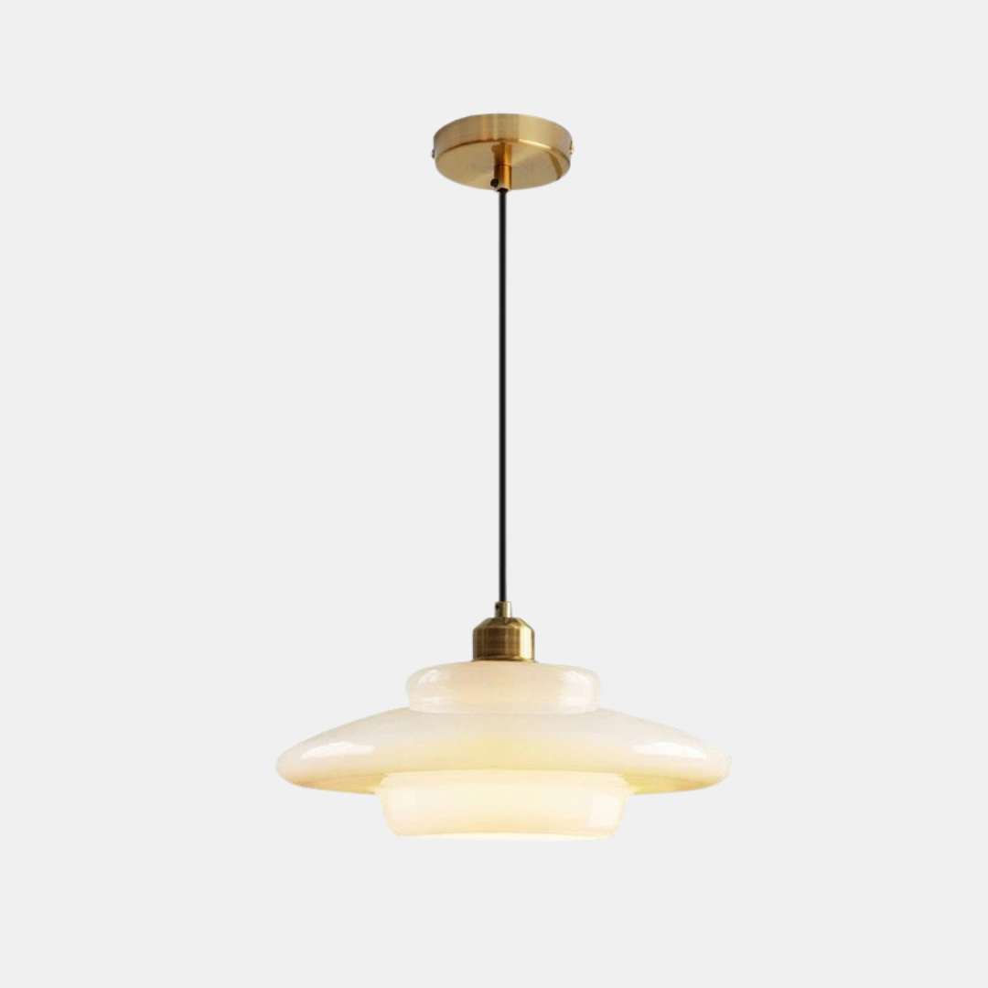 Lámpara Colgante Mid Century de Vidrio Ópalo – Estilo Moderno Clásico para Ambientes Sofisticados-Ceiling Light Fixtures-Hogar88-Modelo B-Hogar88