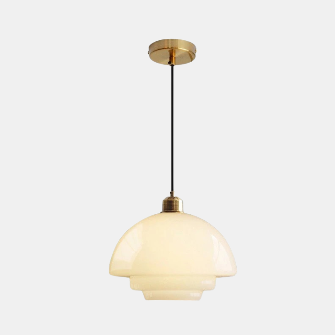 Lámpara Colgante Mid Century de Vidrio Ópalo – Estilo Moderno Clásico para Ambientes Sofisticados-Ceiling Light Fixtures-Hogar88-Modelo C-Hogar88
