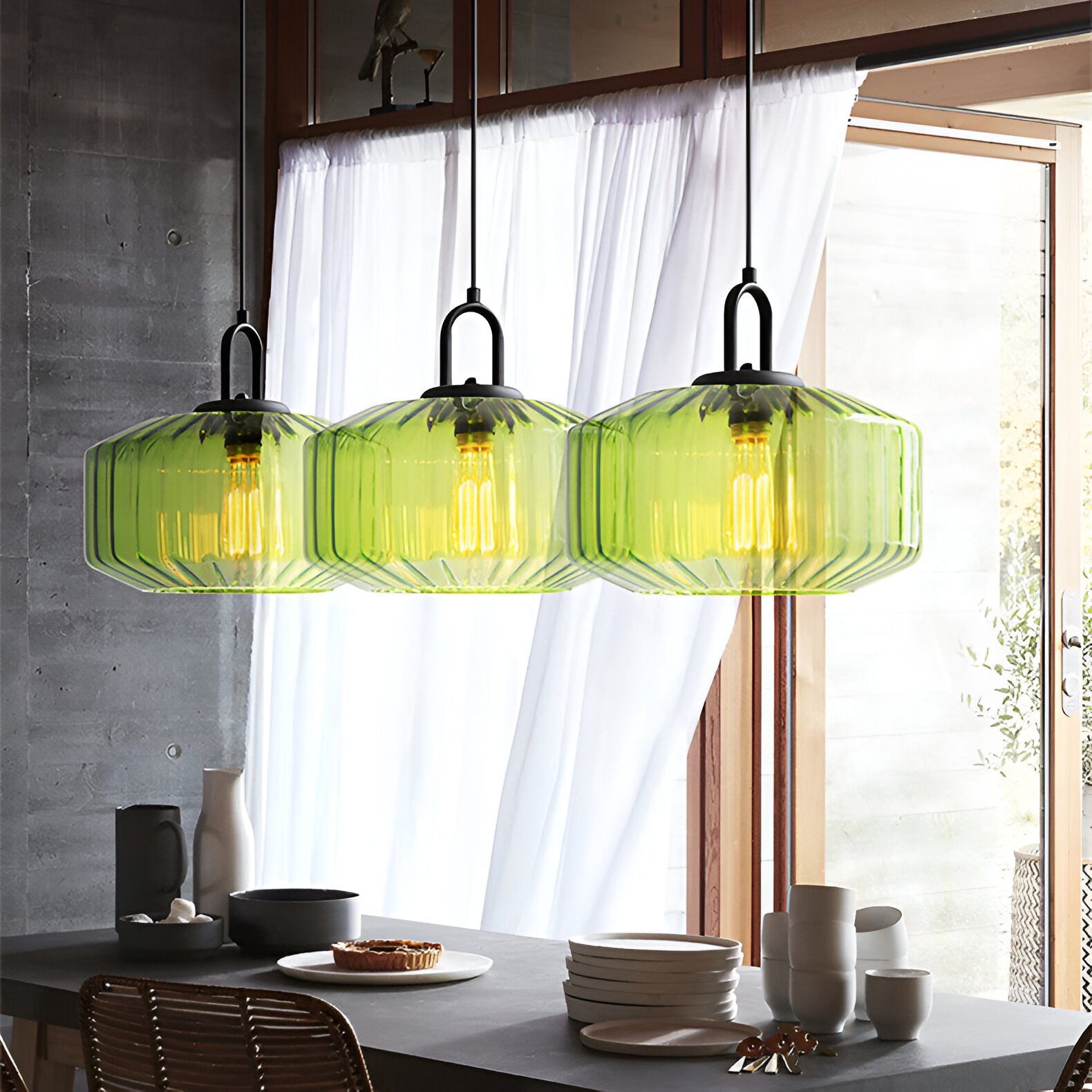 Lámpara Colgante Nórdica de Cristal – Diseño Retro para Interiores-Ceiling Light Fixtures-Hogar88-Hogar88
