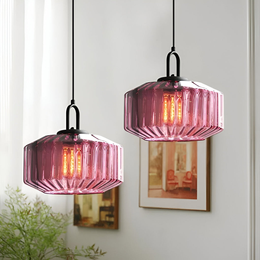 Lámpara Colgante Nórdica de Cristal – Diseño Retro para Interiores-Ceiling Light Fixtures-Hogar88-Hogar88
