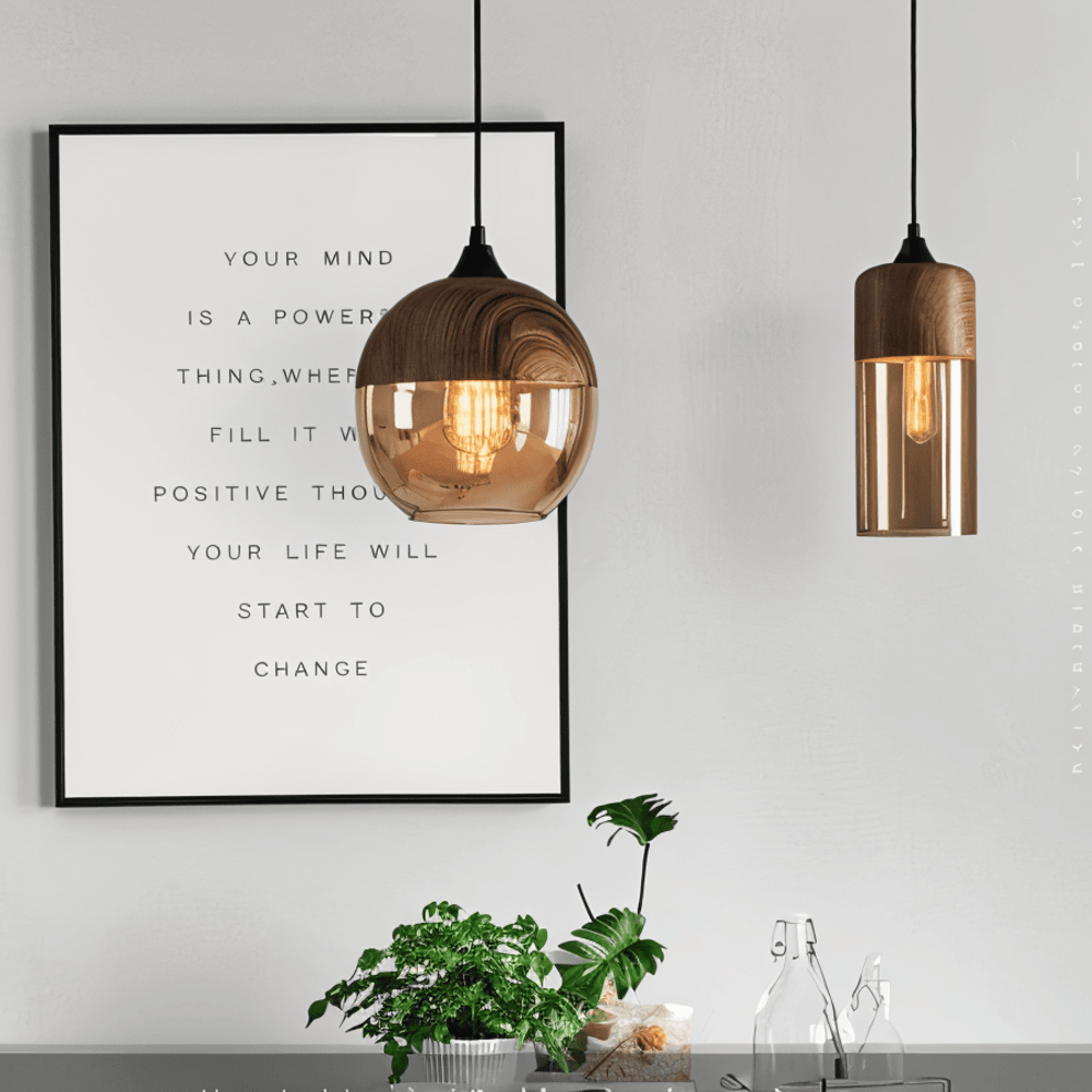 Lámpara Colgante Retro de Cristal – Iluminación Moderna Nórdica-Ceiling Light Fixtures-Hogar88-Hogar88