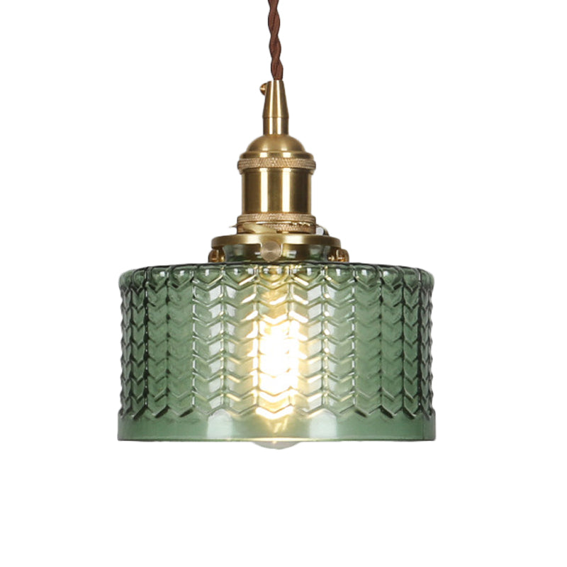 Lámpara Colgante Retro de Vidrio Ondulado – Estilo Industrial-Ceiling Light Fixtures-Hogar88-Hogar88