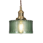 Lámpara Colgante Retro de Vidrio Ondulado – Estilo Industrial-Ceiling Light Fixtures-Hogar88-Hogar88