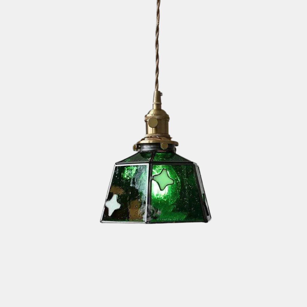 Lámpara Colgante Vintage París – Iluminación Elegante y Estilo Clásico para Hogar-Ceiling Lamps-Hogar88-Verde 2 19cm-Hogar88