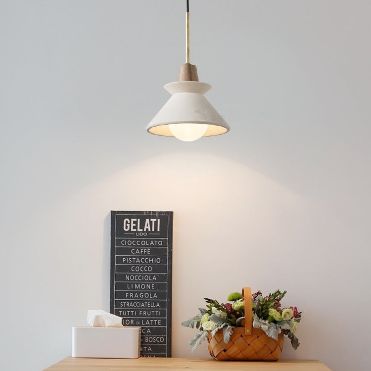 Lámpara Colgante de Cemento Blanco – Diseño Minimalista Moderno-Ceiling Light Fixtures-Hogar88-Hogar88