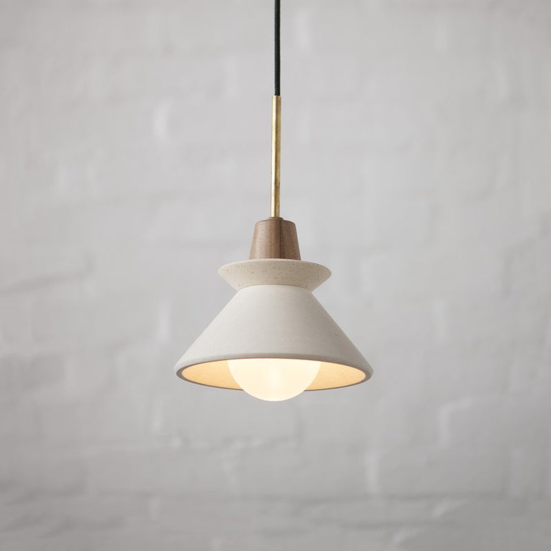 Lámpara Colgante de Cemento Blanco – Diseño Minimalista Moderno-Ceiling Light Fixtures-Hogar88-Hogar88