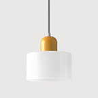 Lámpara Colgante de Cristal Creativa Estilo Bauhaus – Moderna, Artística y Sofisticada-Lamp-Hogar88-Blanco-Amarillo-Hogar88