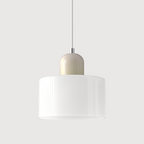 Lámpara Colgante de Cristal Creativa Estilo Bauhaus – Moderna, Artística y Sofisticada-Lamp-Hogar88-Blanco-Beige-Hogar88