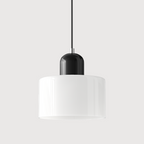 Lámpara Colgante de Cristal Creativa Estilo Bauhaus – Moderna, Artística y Sofisticada-Lamp-Hogar88-Blanco-Negro-Hogar88