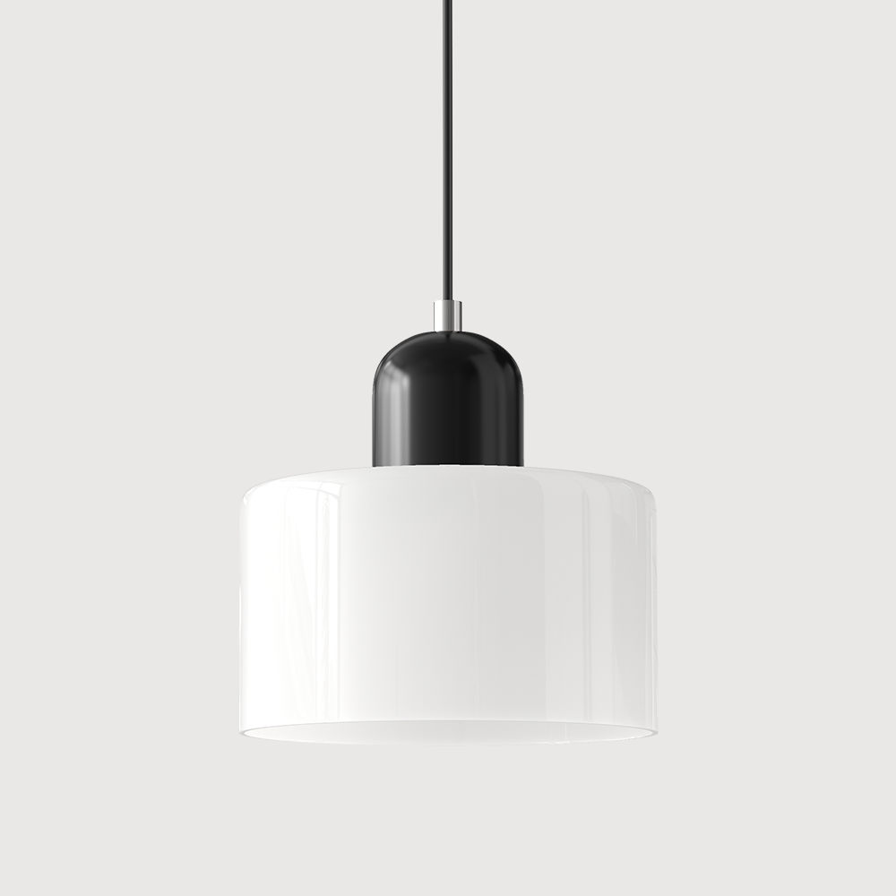 Lámpara Colgante de Cristal Creativa Estilo Bauhaus – Moderna, Artística y Sofisticada-Lamp-Hogar88-Blanco-Negro-Hogar88