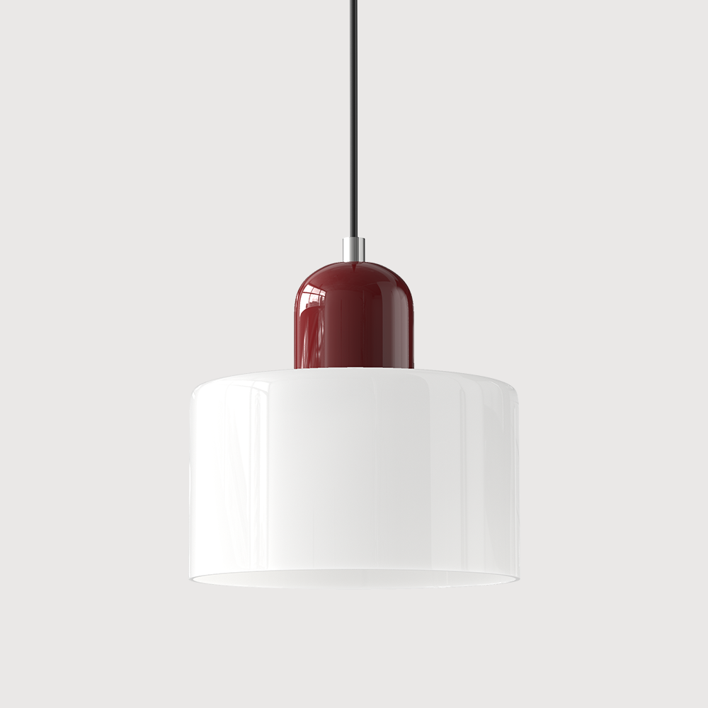 Lámpara Colgante de Cristal Creativa Estilo Bauhaus – Moderna, Artística y Sofisticada-Lamp-Hogar88-Blanco-Rojo-Hogar88
