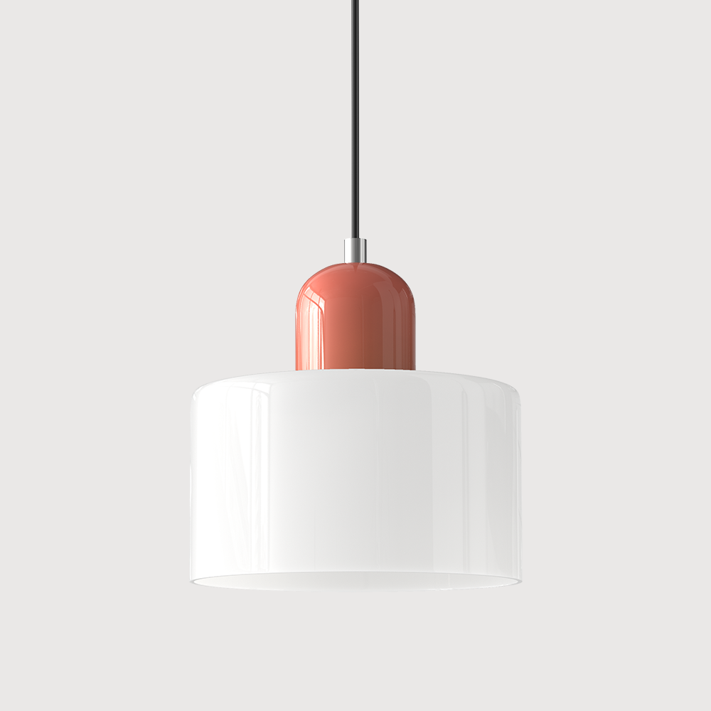 Lámpara Colgante de Cristal Creativa Estilo Bauhaus – Moderna, Artística y Sofisticada-Lamp-Hogar88-Blanco-Rosa-Hogar88