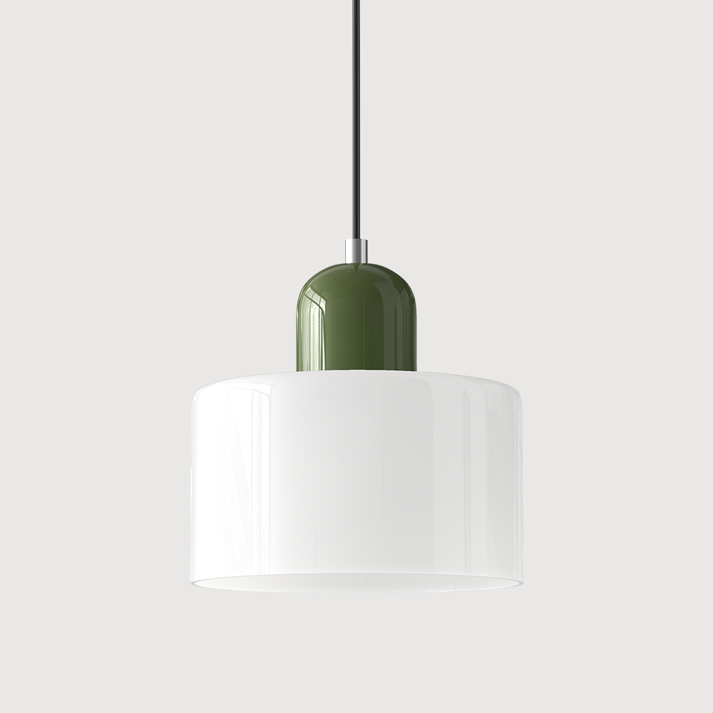 Lámpara Colgante de Cristal Creativa Estilo Bauhaus – Moderna, Artística y Sofisticada-Lamp-Hogar88-Blanco-Verde-Hogar88