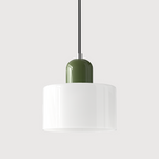 Lámpara Colgante de Cristal Creativa Estilo Bauhaus – Moderna, Artística y Sofisticada-Lamp-Hogar88-Blanco-Verde-Hogar88