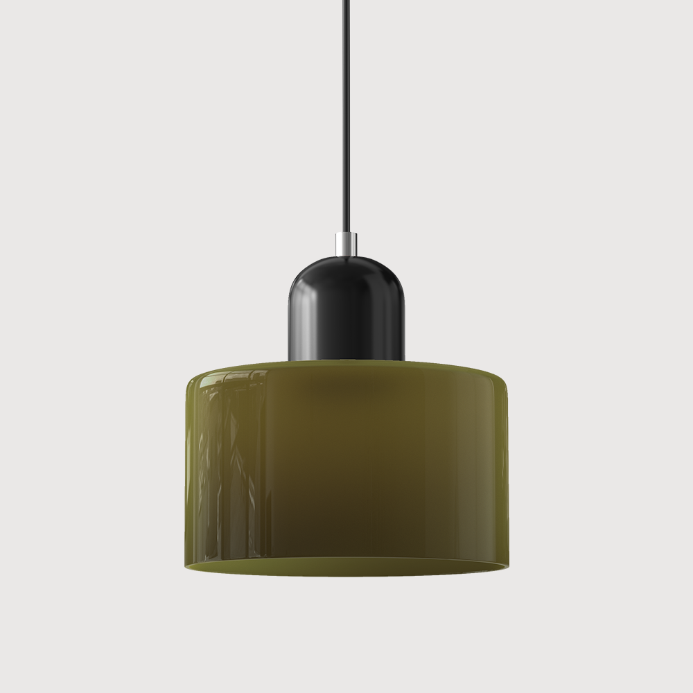 Lámpara Colgante de Cristal Creativa Estilo Bauhaus – Moderna, Artística y Sofisticada-Lamp-Hogar88-Esterilla Verde-Negro-Hogar88