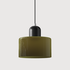 Lámpara Colgante de Cristal Creativa Estilo Bauhaus – Moderna, Artística y Sofisticada-Lamp-Hogar88-Esterilla Verde-Negro-Hogar88