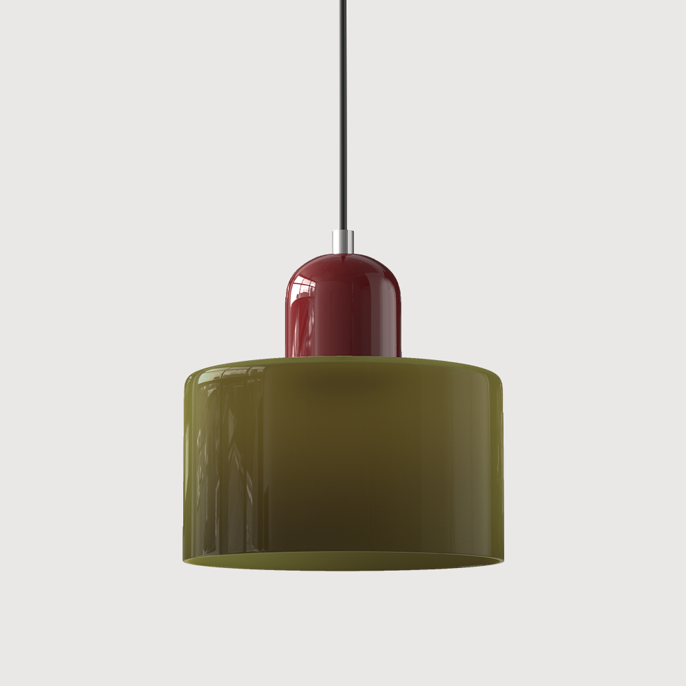Lámpara Colgante de Cristal Creativa Estilo Bauhaus – Moderna, Artística y Sofisticada-Lamp-Hogar88-Esterilla Verde-Rojo-Hogar88