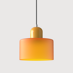 Lámpara Colgante de Cristal Creativa Estilo Bauhaus – Moderna, Artística y Sofisticada-Lamp-Hogar88-Naranja-Amarillo-Hogar88