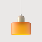 Lámpara Colgante de Cristal Creativa Estilo Bauhaus – Moderna, Artística y Sofisticada-Lamp-Hogar88-Naranja-Beige-Hogar88