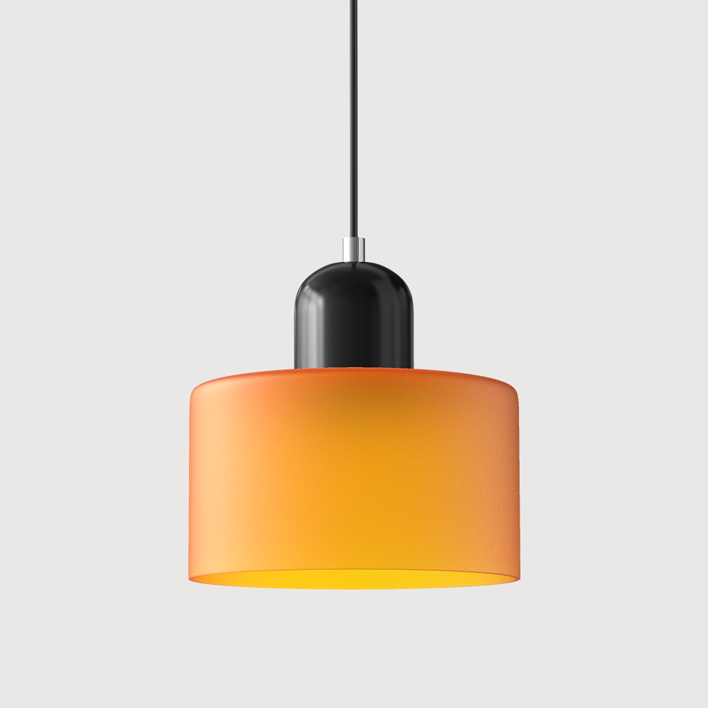 Lámpara Colgante de Cristal Creativa Estilo Bauhaus – Moderna, Artística y Sofisticada-Lamp-Hogar88-Naranja-Negro-Hogar88