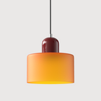 Lámpara Colgante de Cristal Creativa Estilo Bauhaus – Moderna, Artística y Sofisticada-Lamp-Hogar88-Naranja-Rojo-Hogar88