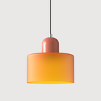 Lámpara Colgante de Cristal Creativa Estilo Bauhaus – Moderna, Artística y Sofisticada-Lamp-Hogar88-Naranja-Rosa-Hogar88