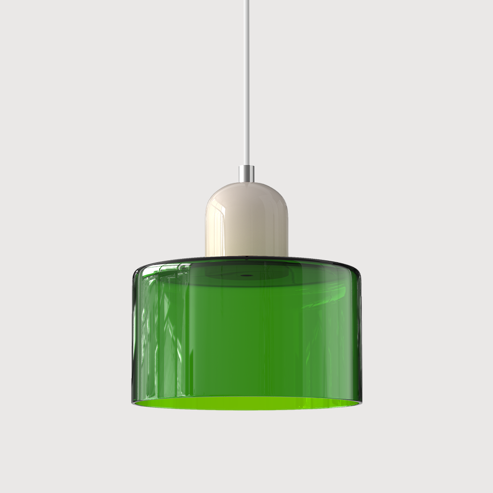 Lámpara Colgante de Cristal Creativa Estilo Bauhaus – Moderna, Artística y Sofisticada-Lamp-Hogar88-Verde-Beige-Hogar88