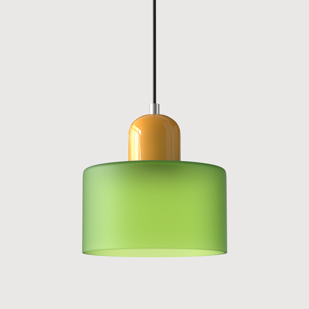 Lámpara Colgante de Cristal Creativa Estilo Bauhaus – Moderna, Artística y Sofisticada-Lamp-Hogar88-Verde Claro-Amarillo-Hogar88