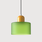 Lámpara Colgante de Cristal Creativa Estilo Bauhaus – Moderna, Artística y Sofisticada-Lamp-Hogar88-Verde Claro-Amarillo-Hogar88