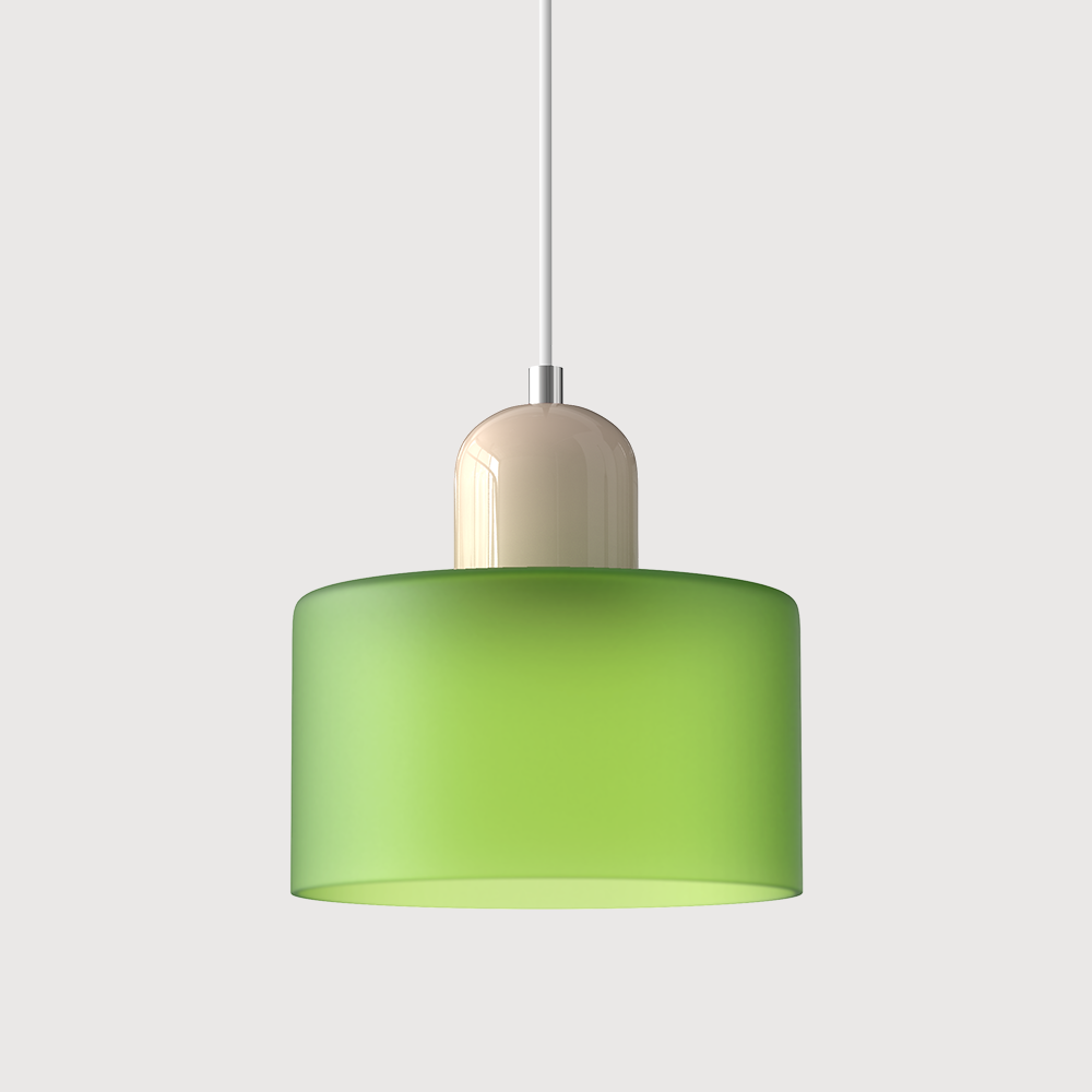 Lámpara Colgante de Cristal Creativa Estilo Bauhaus – Moderna, Artística y Sofisticada-Lamp-Hogar88-Verde Claro-Beige-Hogar88