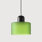 Lámpara Colgante de Cristal Creativa Estilo Bauhaus – Moderna, Artística y Sofisticada-Lamp-Hogar88-Verde Claro-Negro-Hogar88