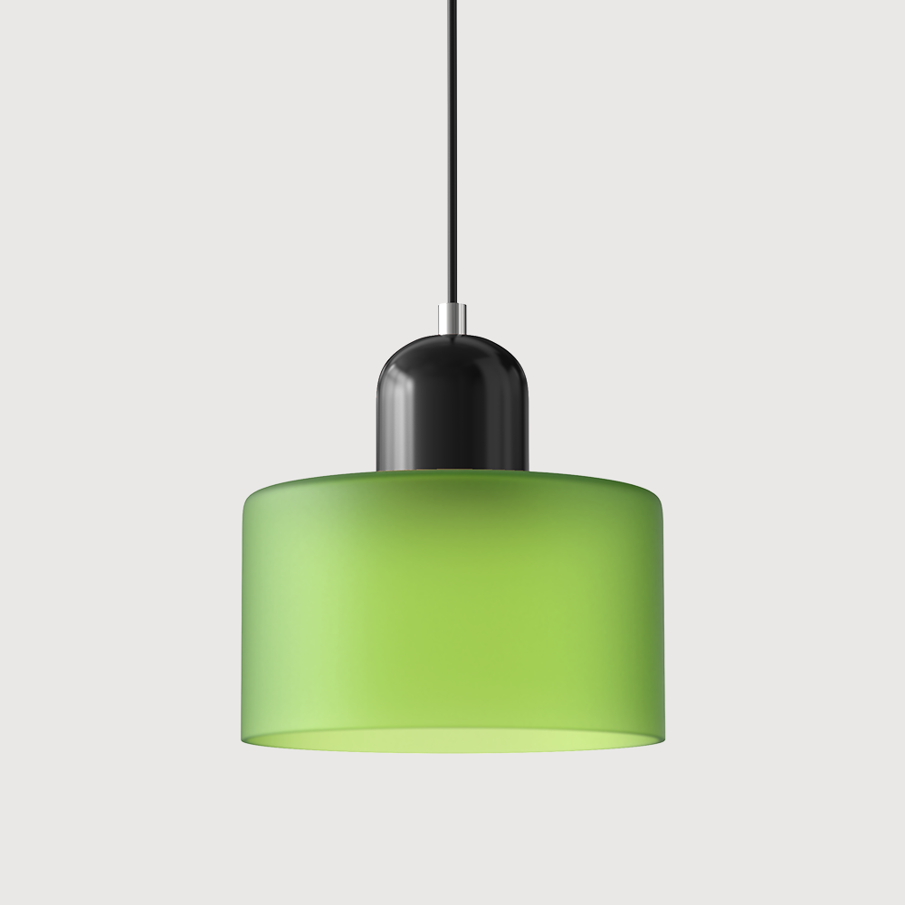 Lámpara Colgante de Cristal Creativa Estilo Bauhaus – Moderna, Artística y Sofisticada-Lamp-Hogar88-Verde Claro-Negro-Hogar88
