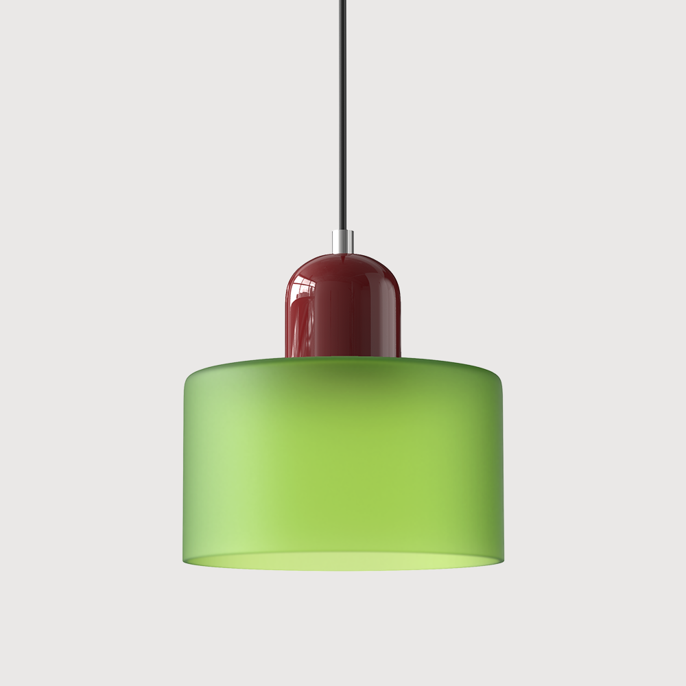 Lámpara Colgante de Cristal Creativa Estilo Bauhaus – Moderna, Artística y Sofisticada-Lamp-Hogar88-Verde Claro-Rojo-Hogar88