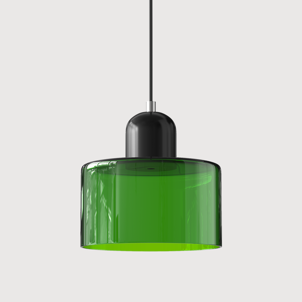 Lámpara Colgante de Cristal Creativa Estilo Bauhaus – Moderna, Artística y Sofisticada-Lamp-Hogar88-Verde-Negro-Hogar88