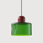 Lámpara Colgante de Cristal Creativa Estilo Bauhaus – Moderna, Artística y Sofisticada-Lamp-Hogar88-Verde-Rojo-Hogar88